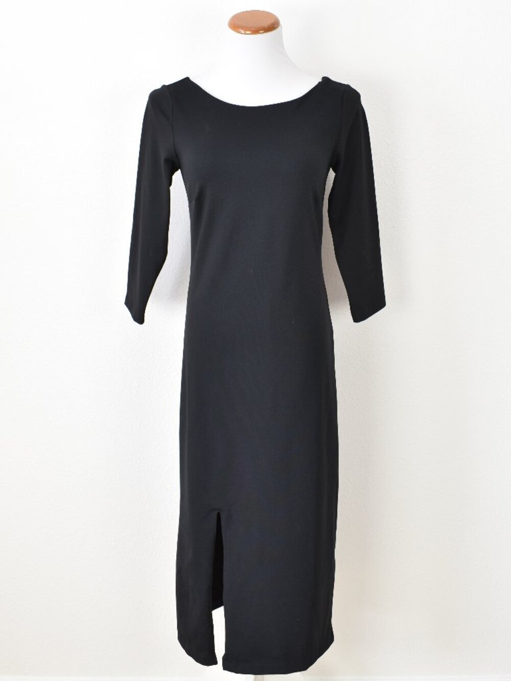 Tahari Midi Boat Neck Sheath Dress Black - 2